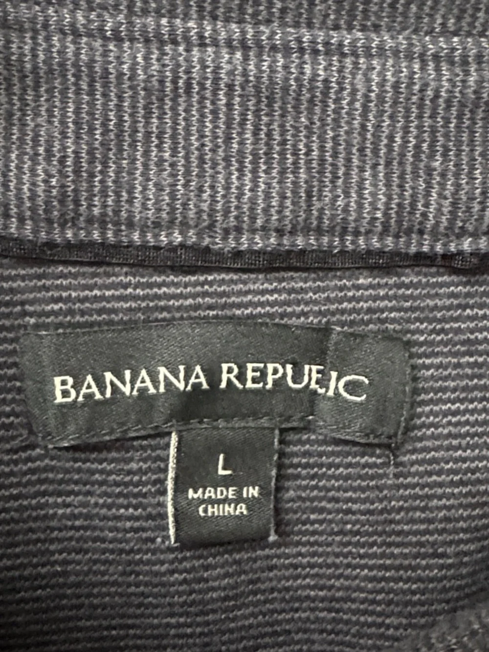 Banana Republic Men's Charcoal Cotton Polo Shirt Size L